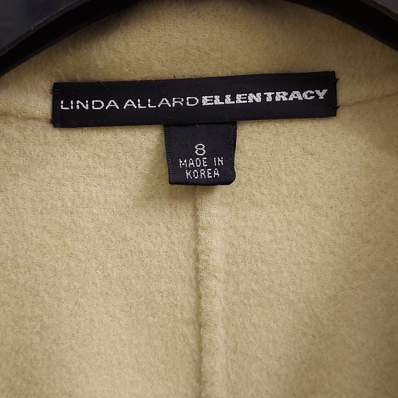Linda Allard Ellen Tracy, light apple green jacket, size 8 100% wool - Picture 4 of 5